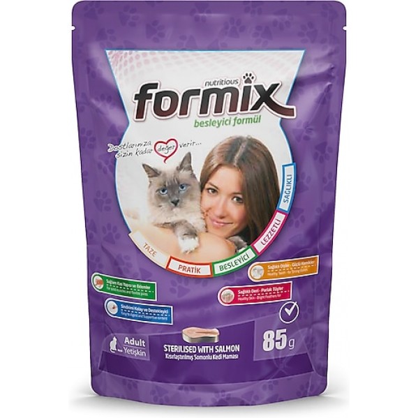 FORMİX POUCH KISIR SOMONLU 85GR KEDİ YAŞ MAMA